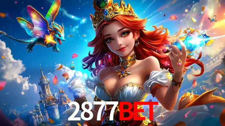 A princesa de um reino de fantasia mágico, com seu pequeno dragão, apresentando um mundo de prêmios encantados nos jogos de caça-níqueis do cassino 2877BET.